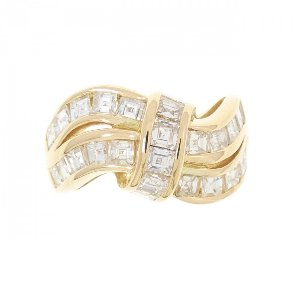 18KYG ダイヤモンド リング 1.97CT