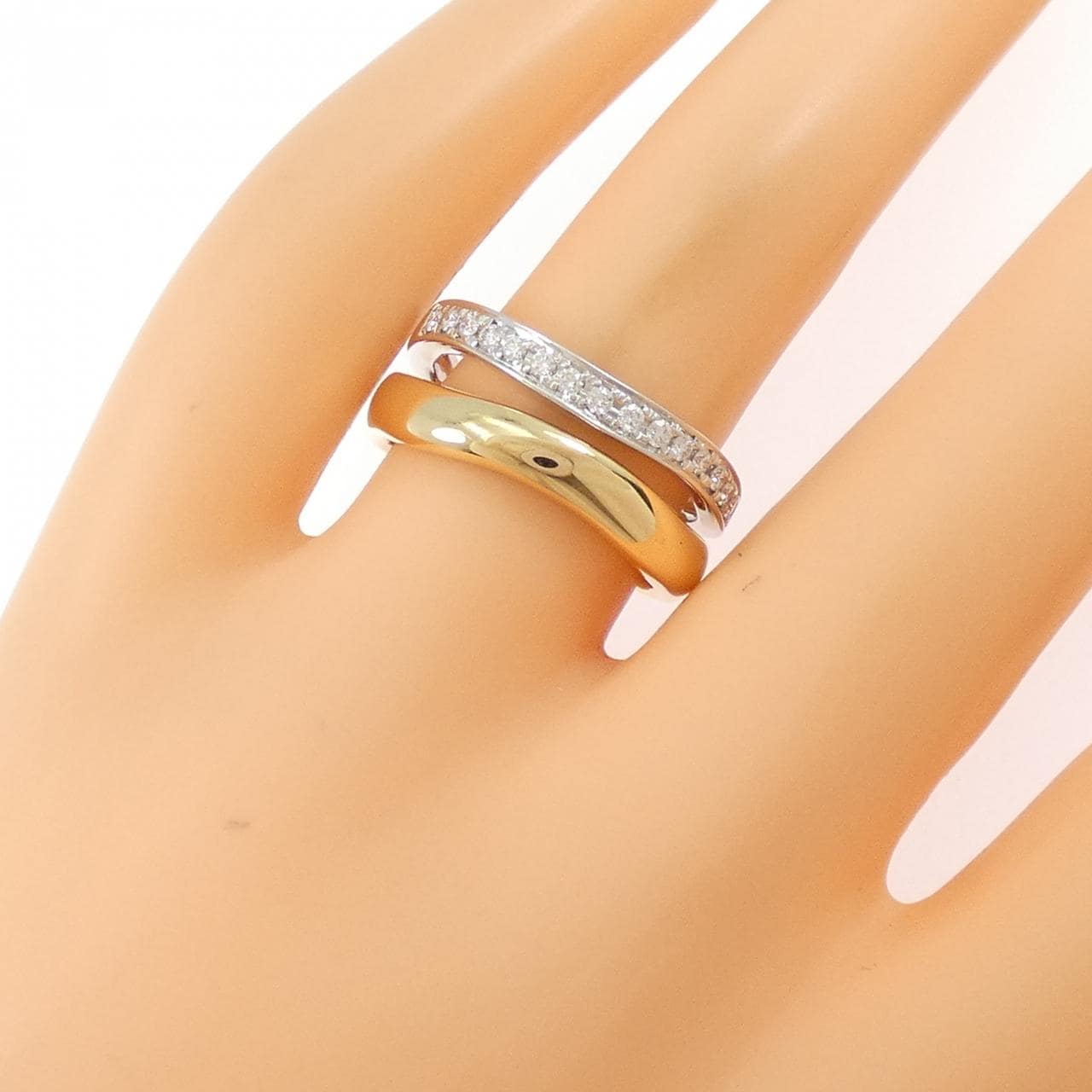 750YG/750WG ダイヤモンド リング 0.16CT