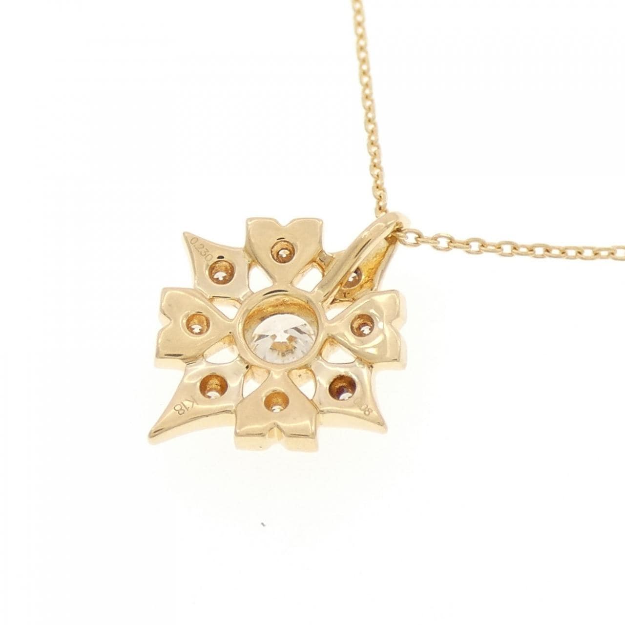 K18YG ダイヤモンド ネックレス 0.230CT