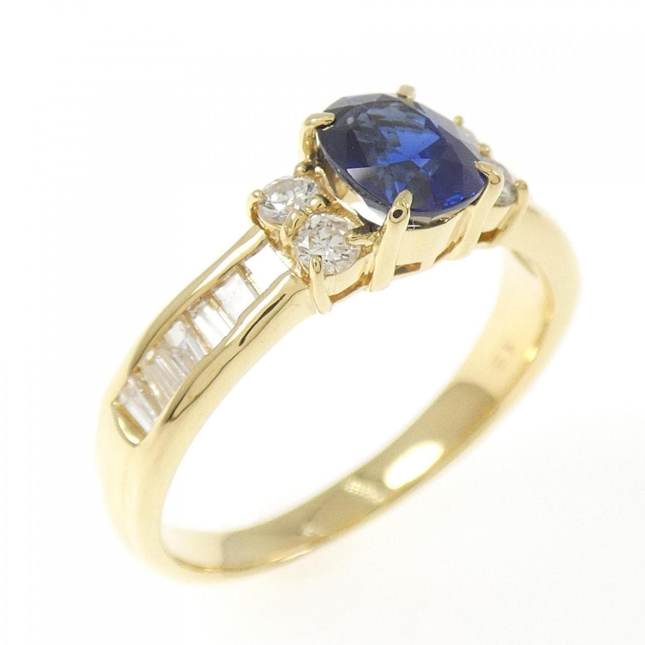 K18YG サファイヤ リング 0.90CT