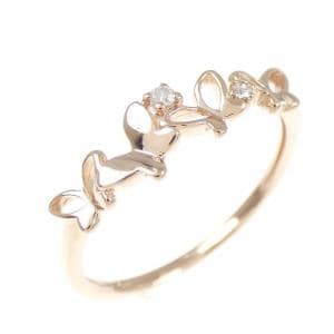 K10PG バタフライ ダイヤモンド リング