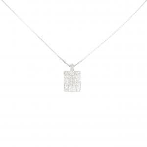 K18WG パヴェ ダイヤモンド ネックレス 0.50CT