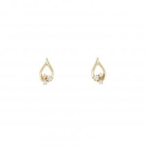 【新品】K10YG ダイヤモンド ピアス 0.04CT