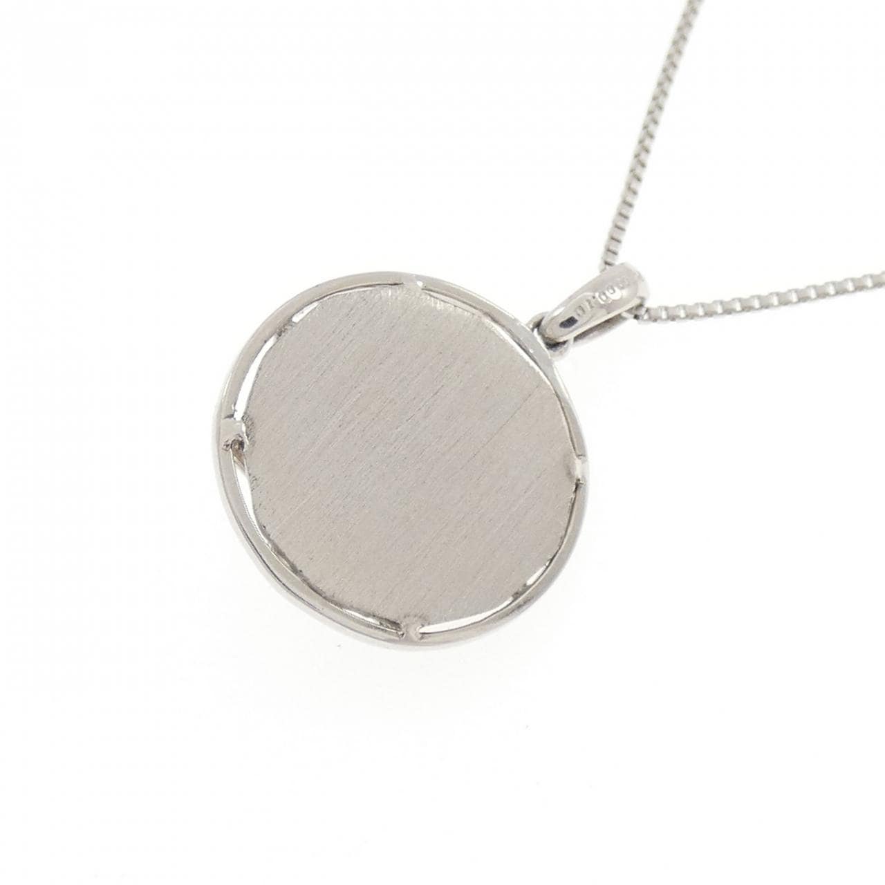 【新品】PT900/PT850 フラワー ダイヤモンド ネックレス 0.10CT