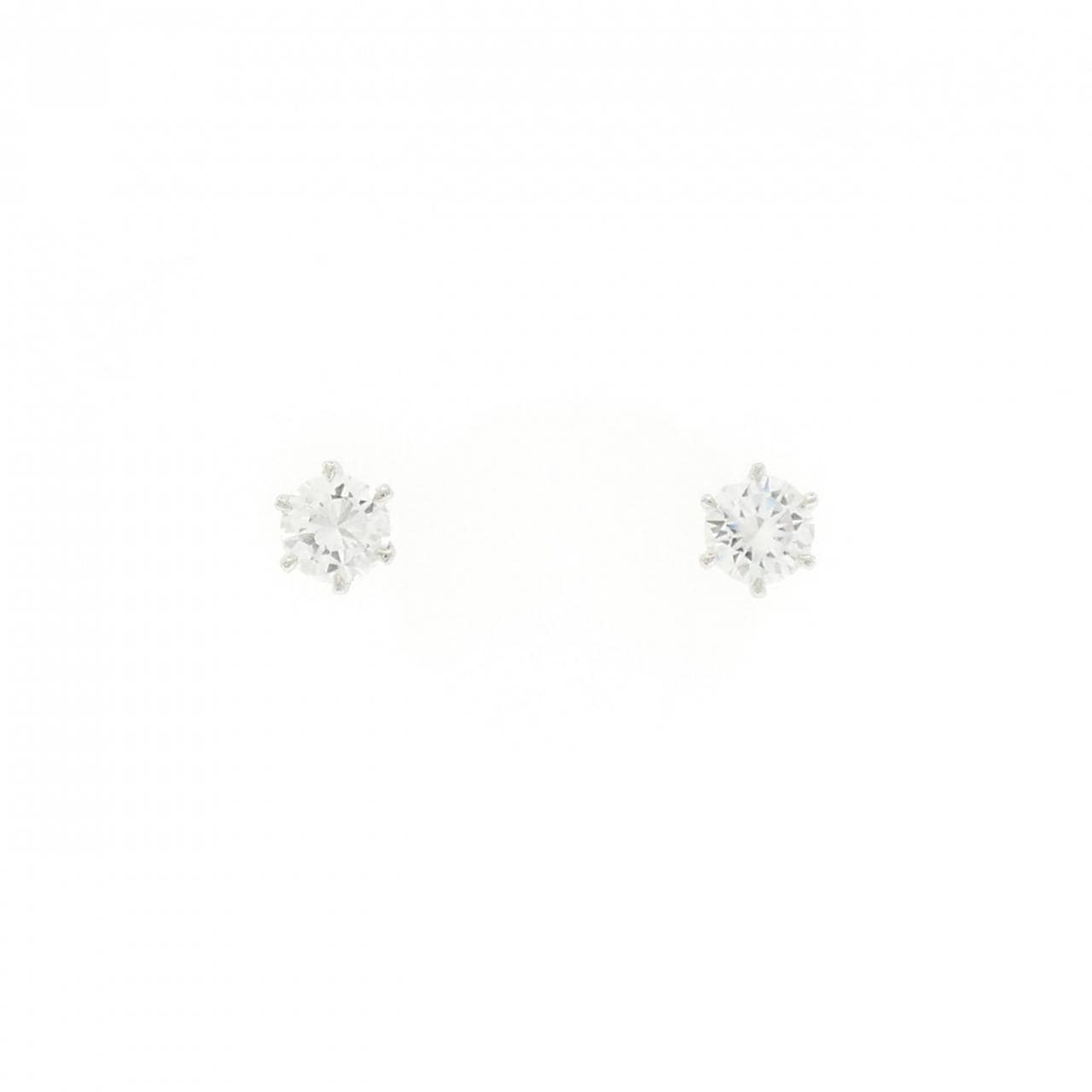 【リメイク】PT900/ST ダイヤモンド ピアス 0.208CT 0.217CT D-E VVS2 VG-GOOD
