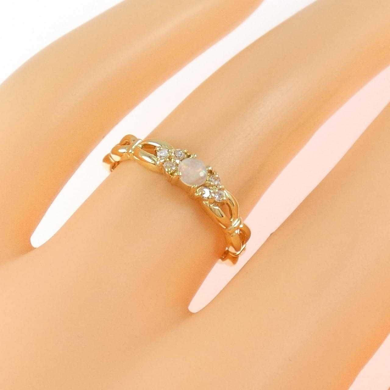 K18YG オパール リング