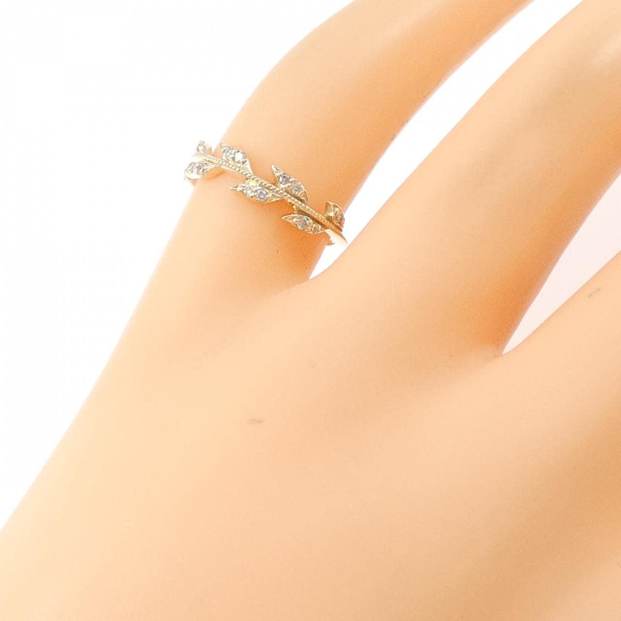 アガット ダイヤモンド ピンキーリング 0.07CT