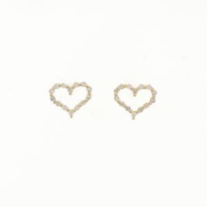 K18YG ハート ダイヤモンド ピアス 0.24CT