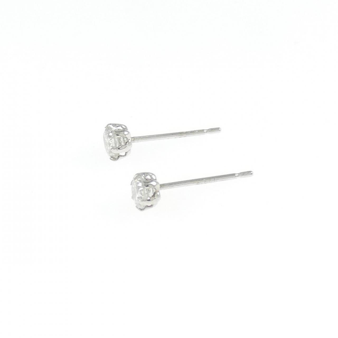 PT900 ソリティア ダイヤモンド ピアス 0.32CT