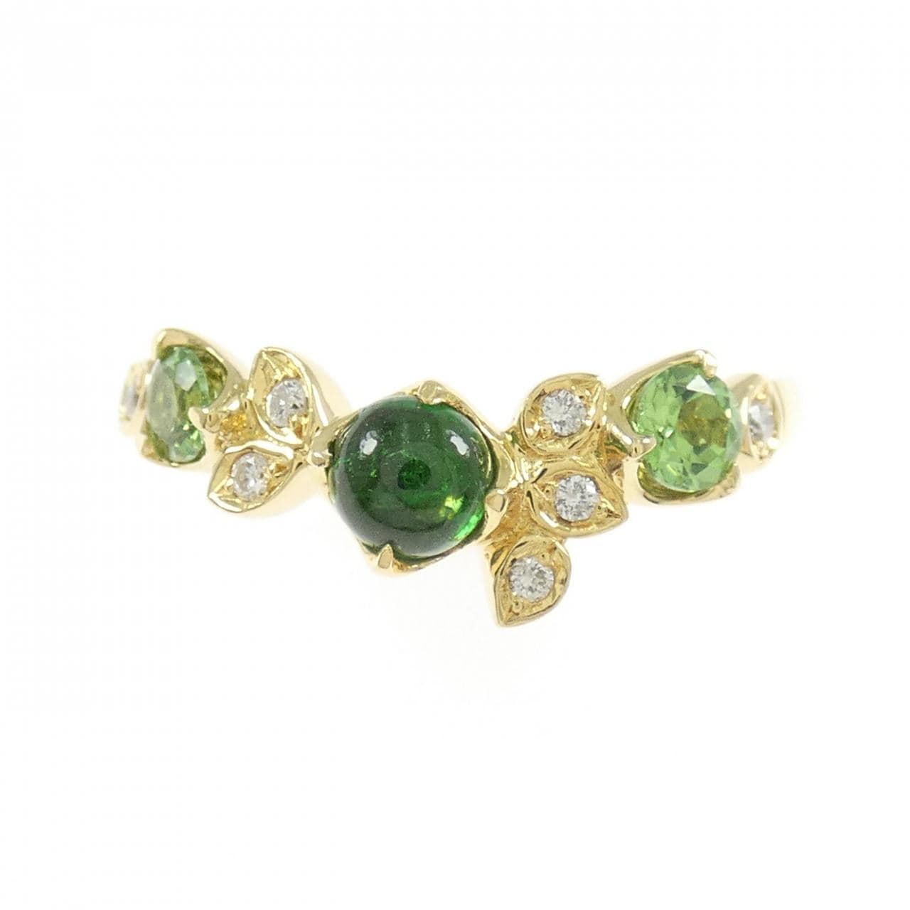 K18YG カラーストーン リング