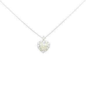 【新品】PT900/PT850 ハート ダイヤモンド ネックレス 0.34CT