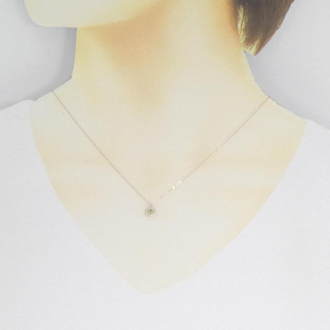 【新品】K10YG ペリドット ネックレス