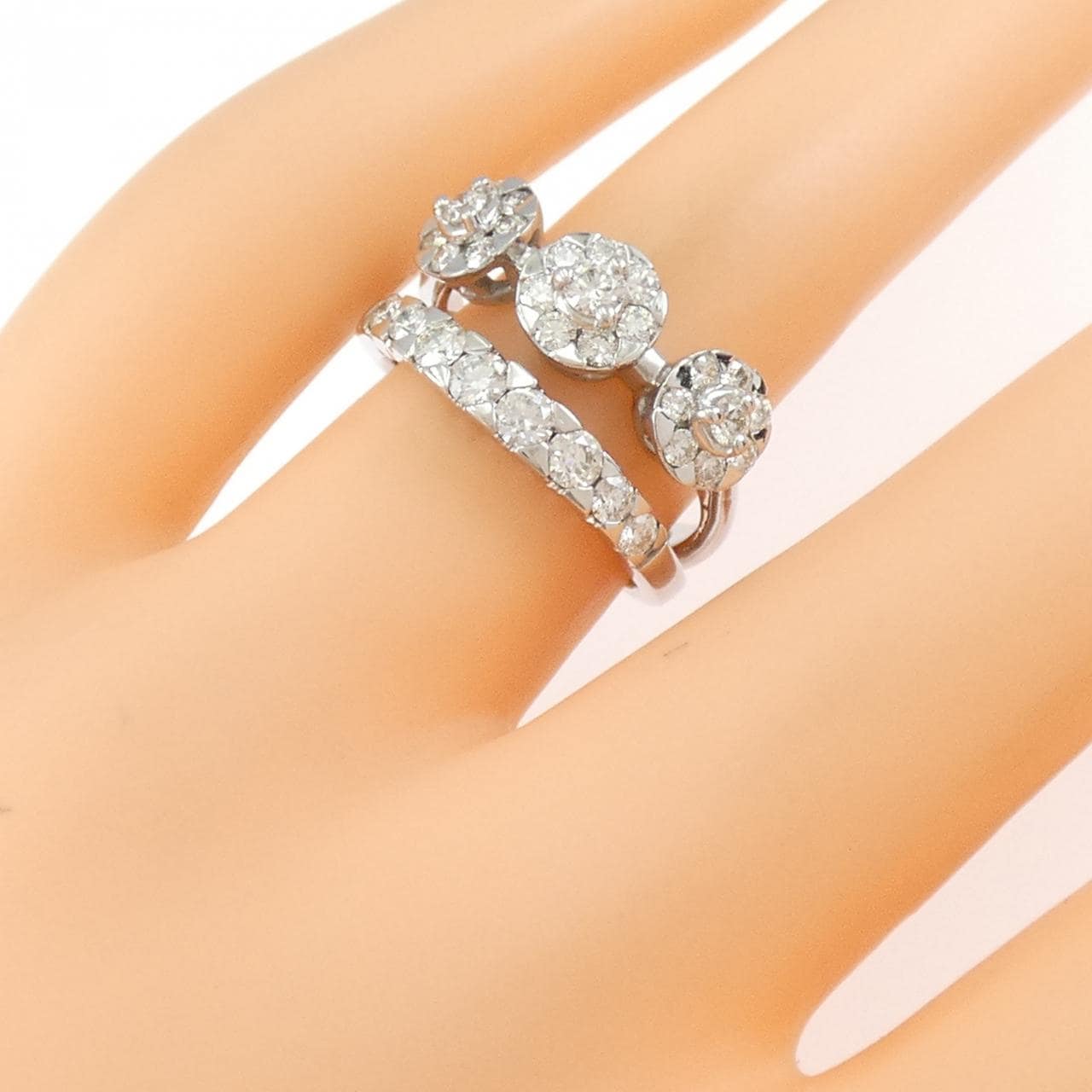 K18WG ダイヤモンド リング 1.03CT