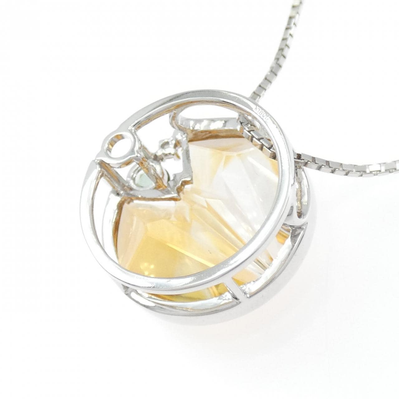 K18WG カラーストーン ネックレス