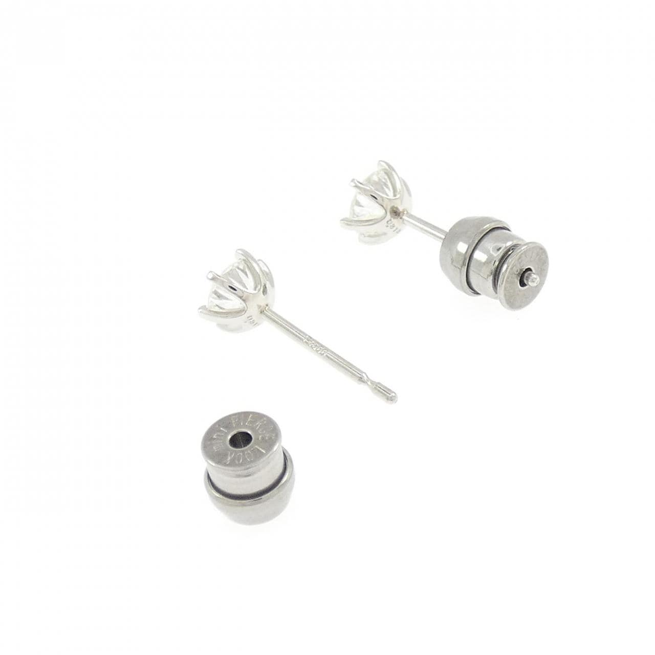 【リメイク】PT900/ST ダイヤモンド ピアス 0.312CT 0.313CT F VS1-2 VG