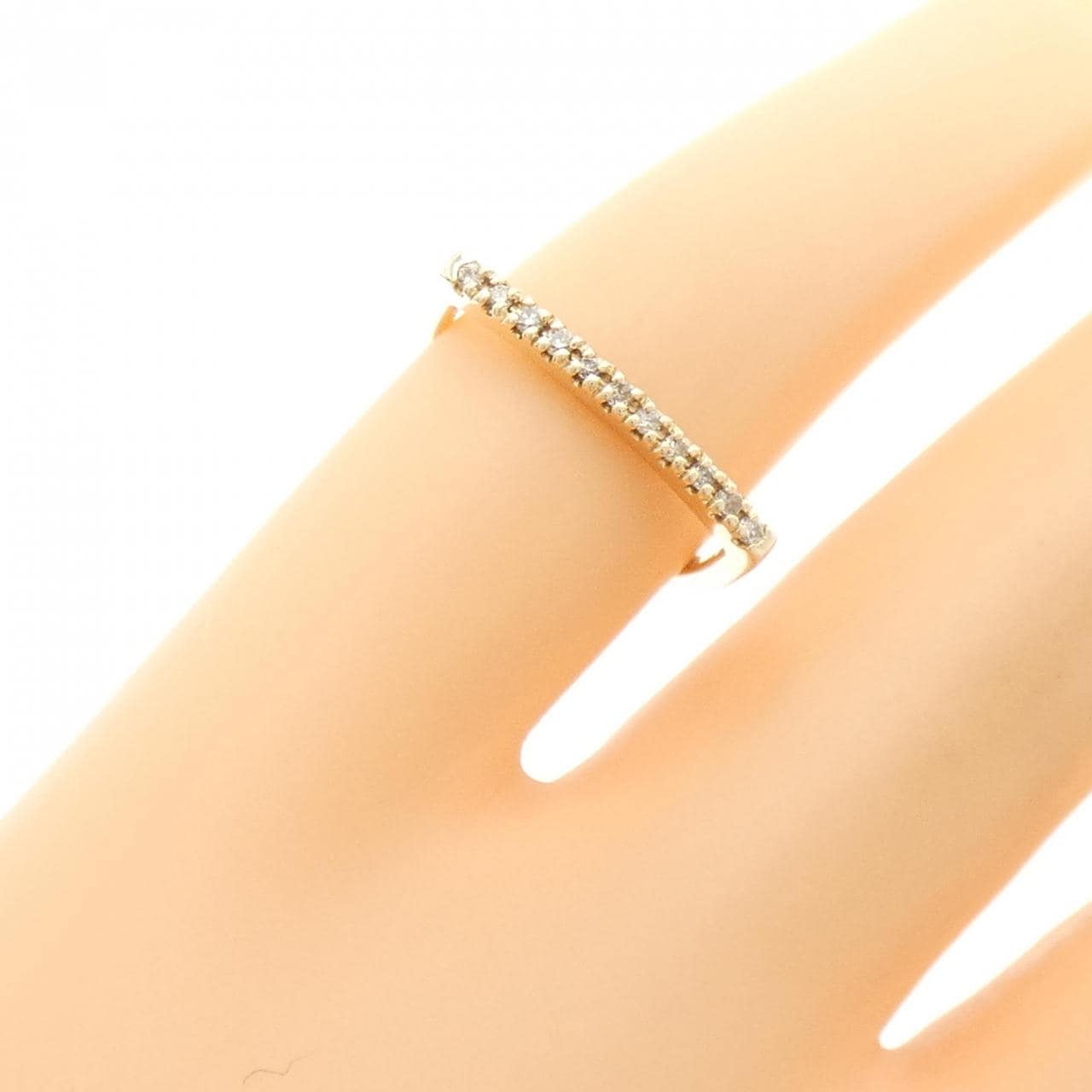 ヒロタカ ゴサマー Uシェープ ダイヤモンド ピンキー リング 0.05CT