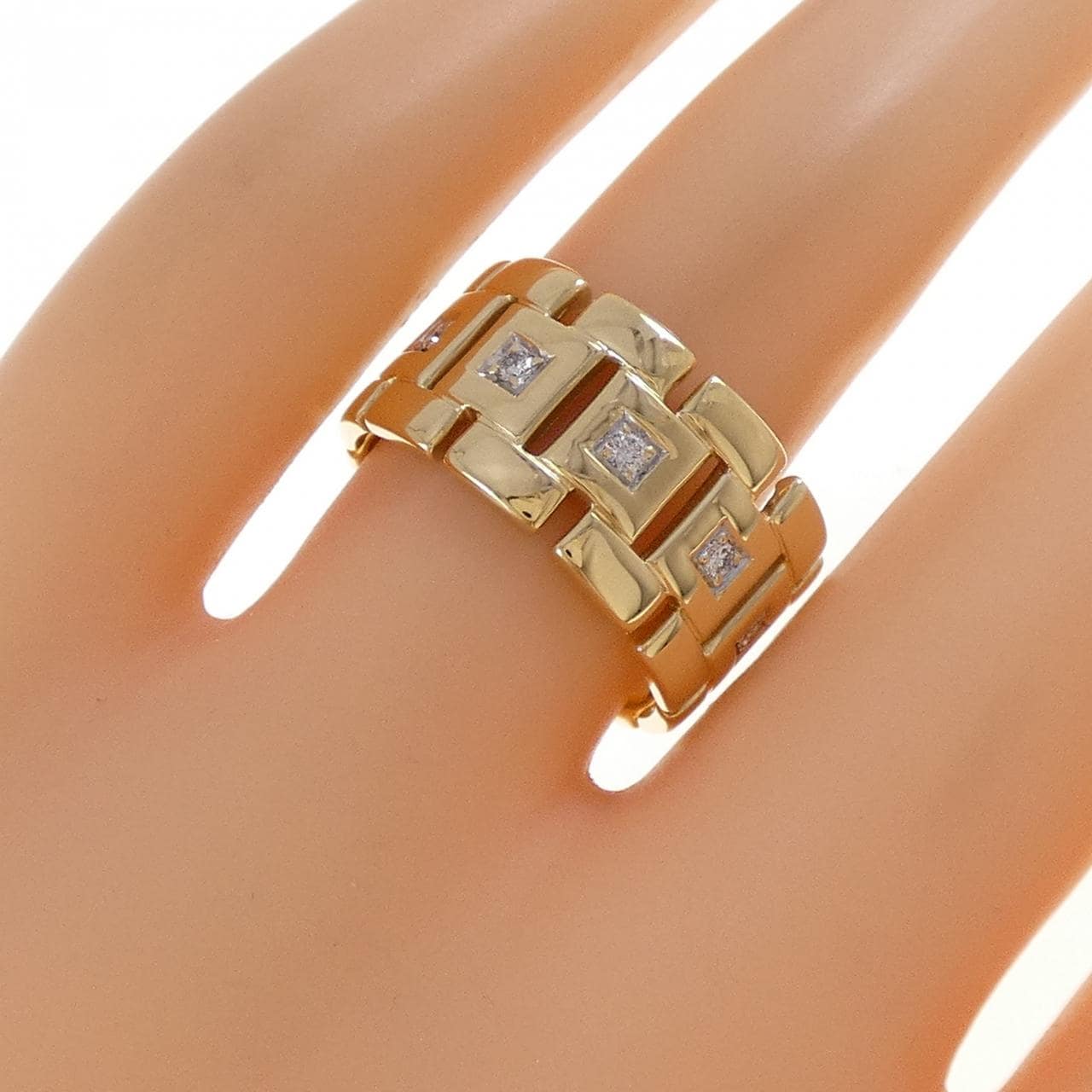 750YG ダイヤモンド リング 0.10CT