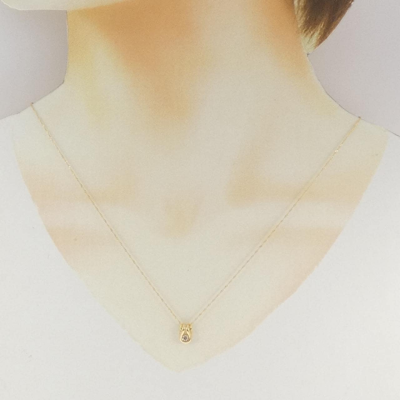 K18YG ダイヤモンド ネックレス 0.10CT