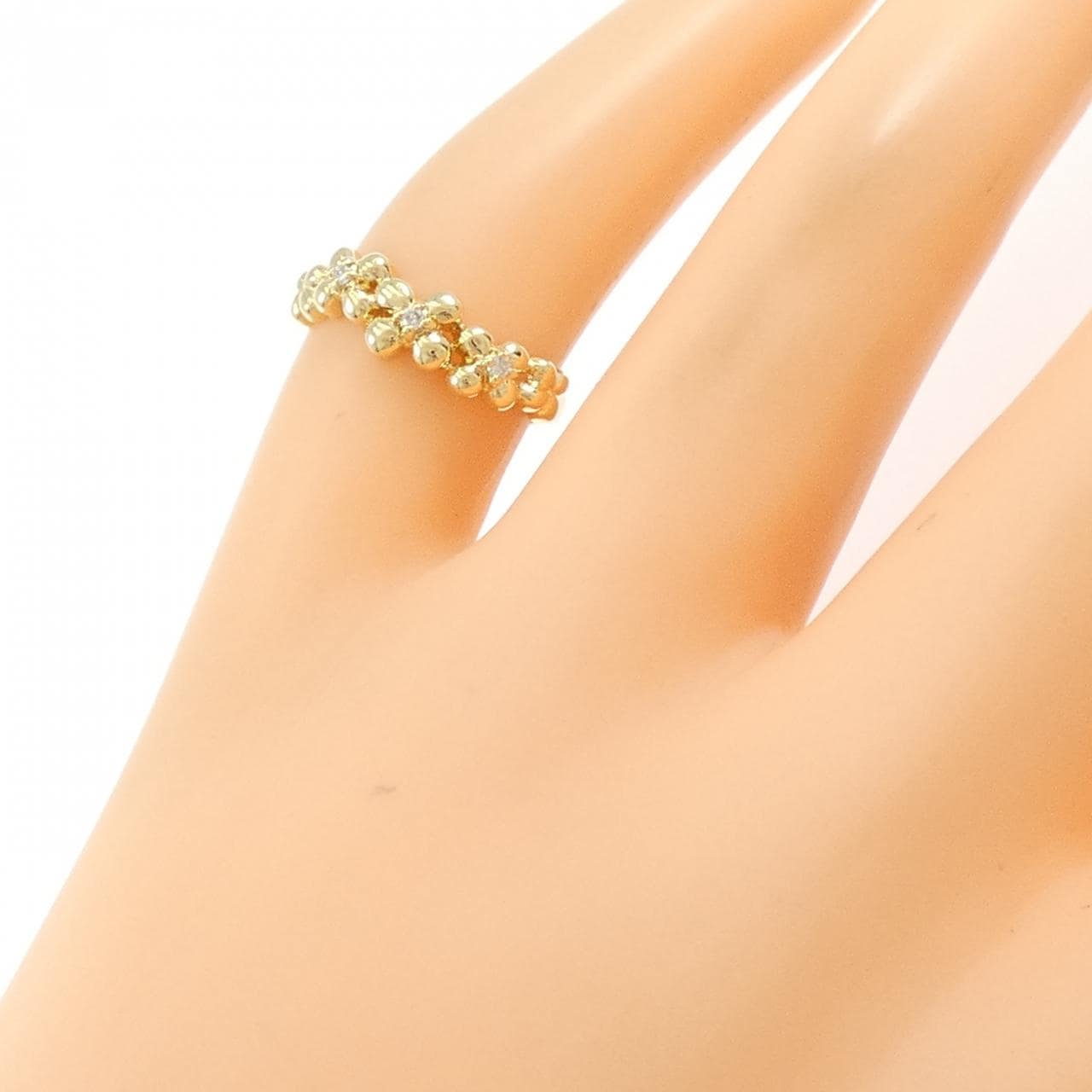 K18YG ダイヤモンド リング 0.02CT