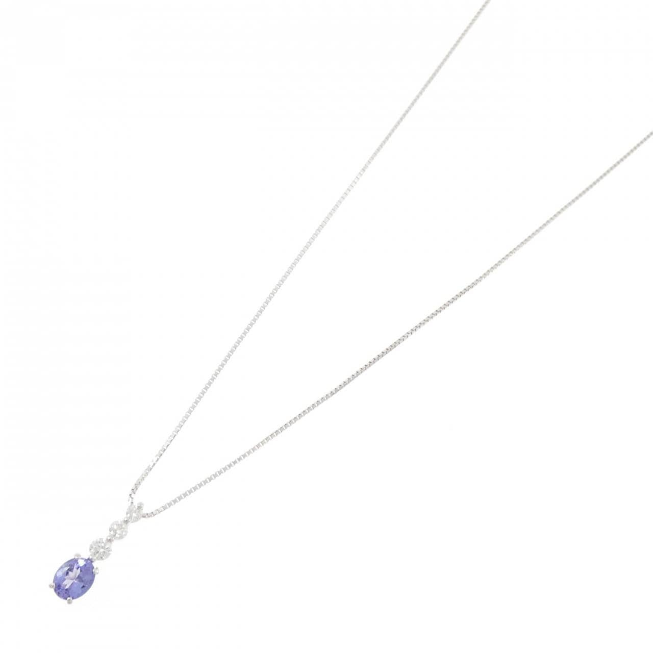 K18WG タンザナイト ネックレス 0.60CT