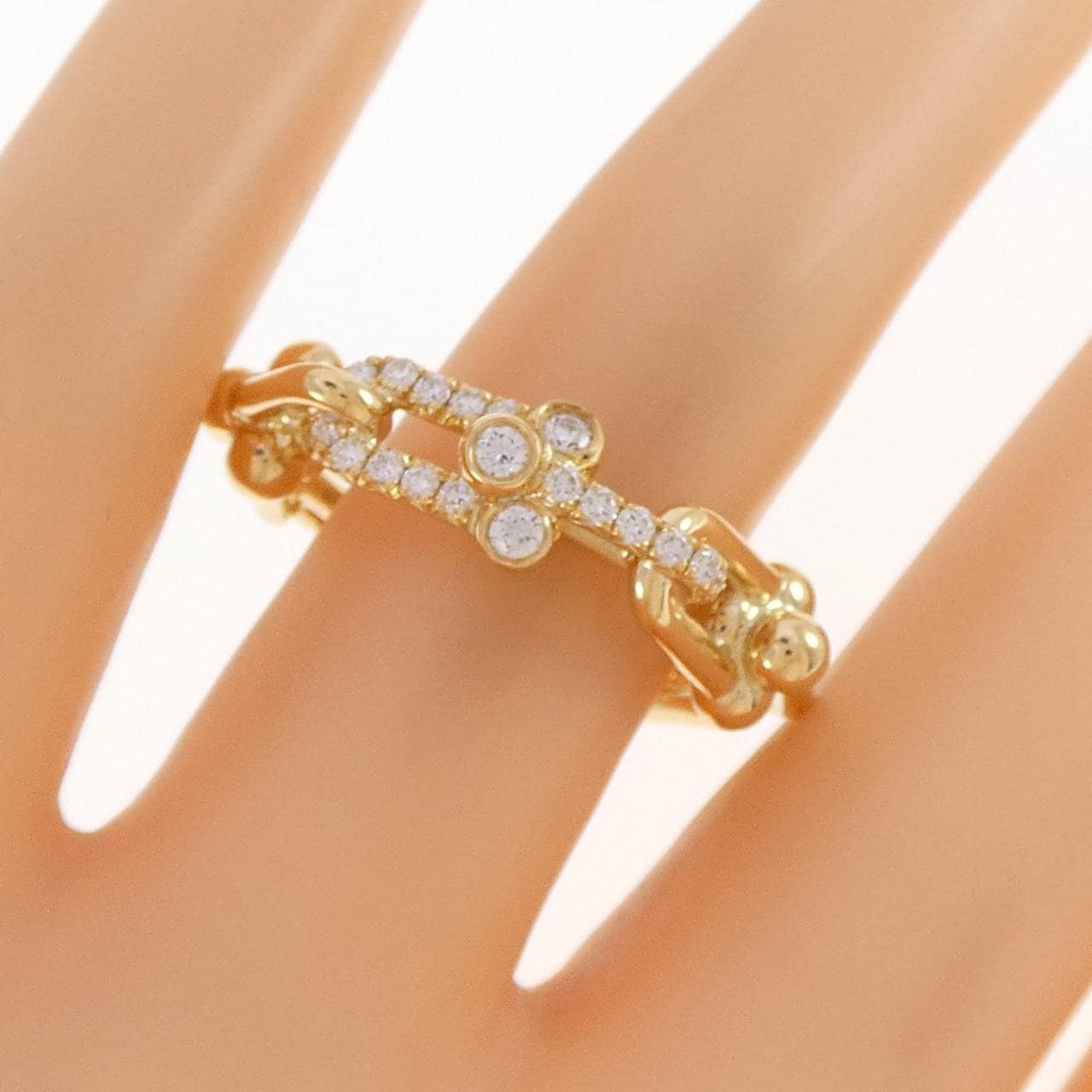 ティファニー ハードウェア スモール リンク リング 0.26CT
