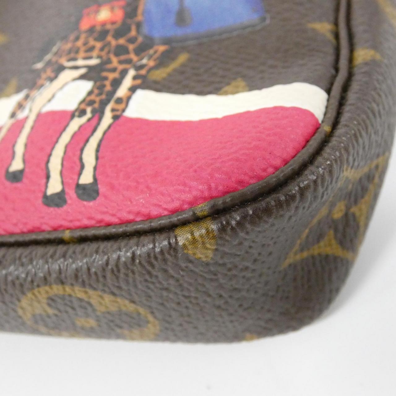 ルイヴィトン モノグラム(アニマルプリント) ミニ ポシェット アクセソワール M62087 アクセサリーポーチ