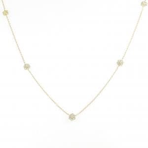 K18YG フラワー ダイヤモンド ネックレス 0.51CT