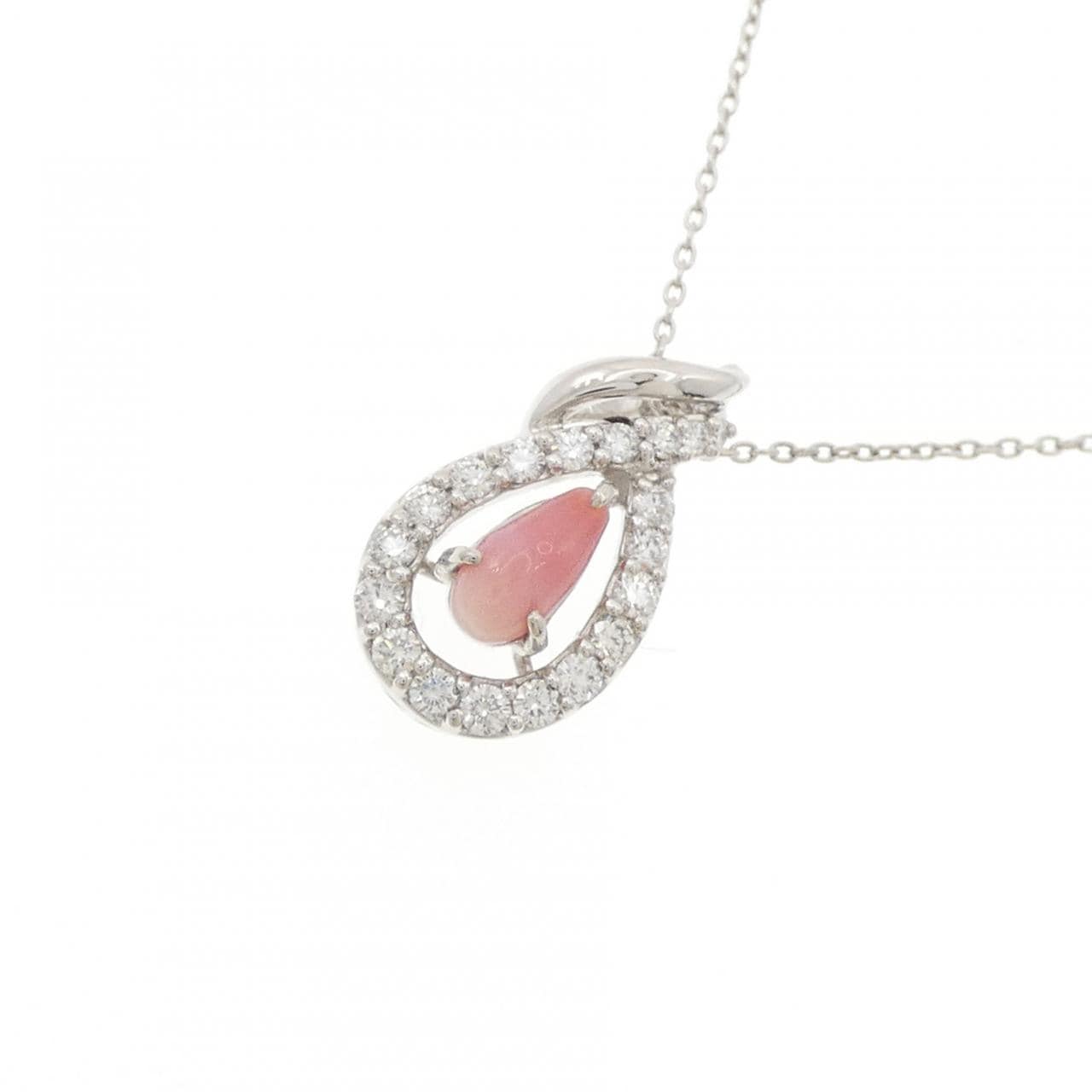 PT900/PT850 コンクパール ネックレス 0.576CT