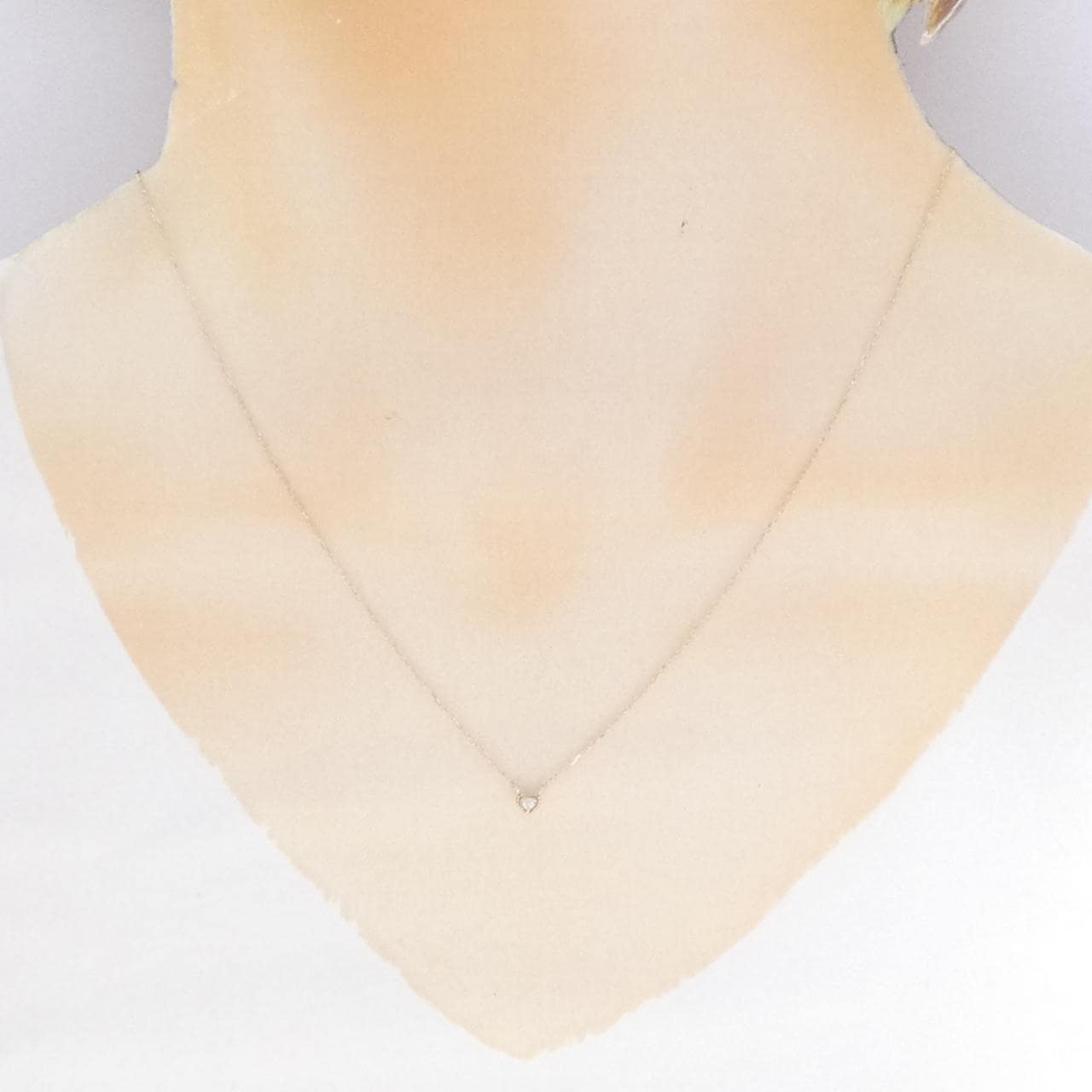 K10YG ハート ダイヤモンド ネックレス 0.01CT