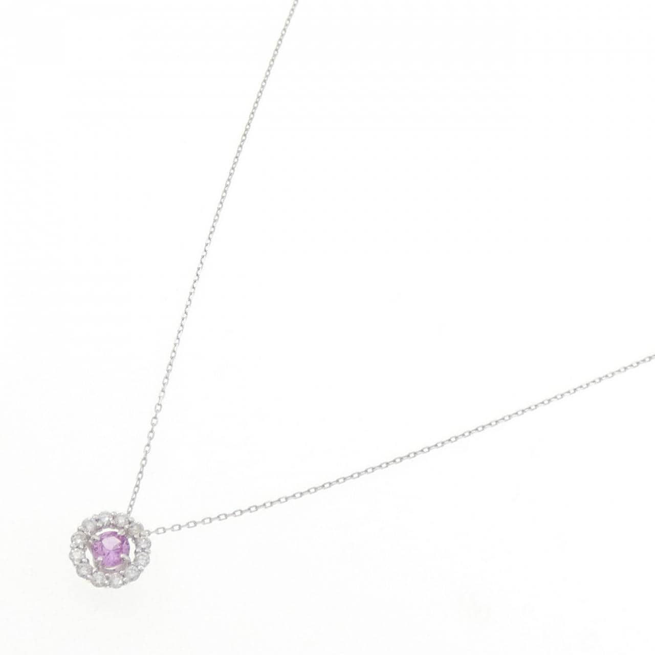 K18WG サファイヤ ネックレス 0.20CT