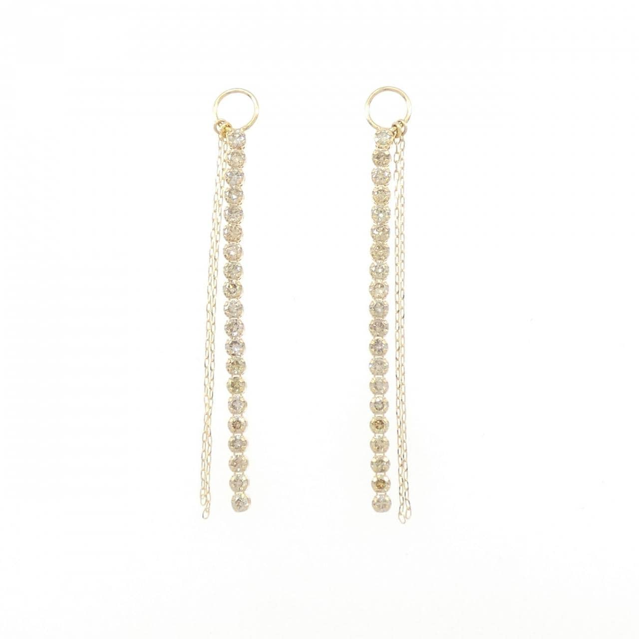 K18YG ダイヤモンド ピアスパーツ 1.00CT