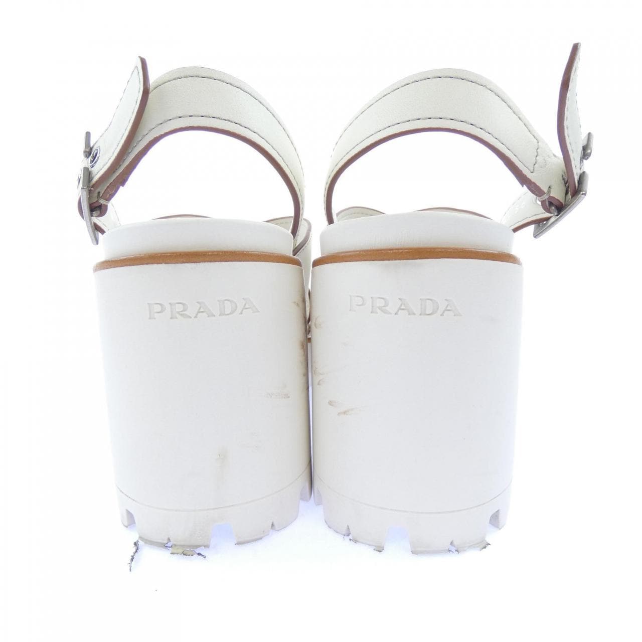 プラダ PRADA クロスレザー プラットフォーム 1X5170 サンダル