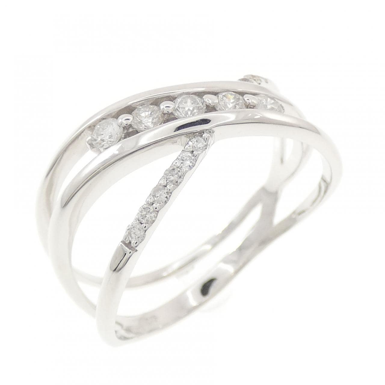K18WG ダイヤモンド リング 0.45CT