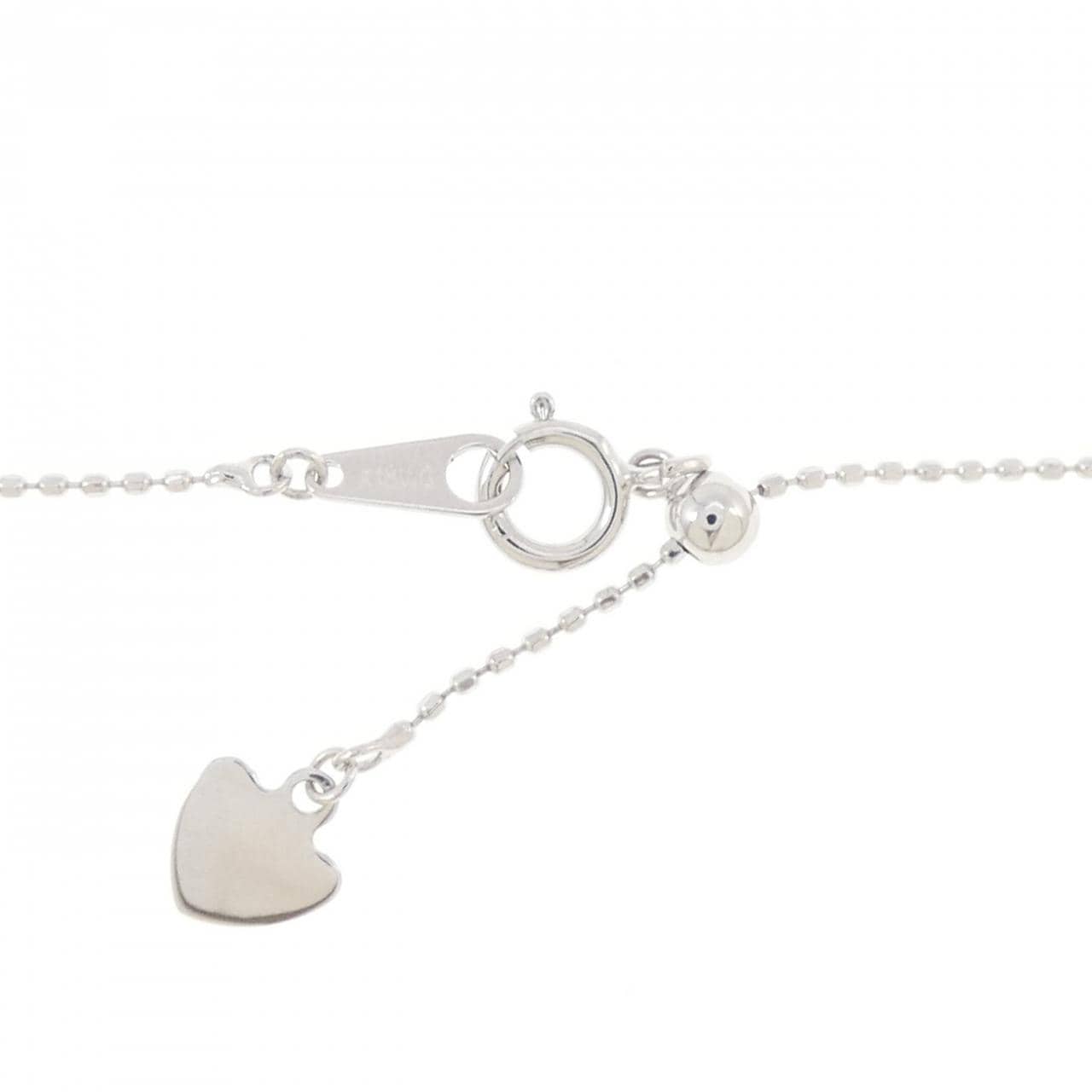 K18WG ハート サファイヤ ネックレス 1.28CT