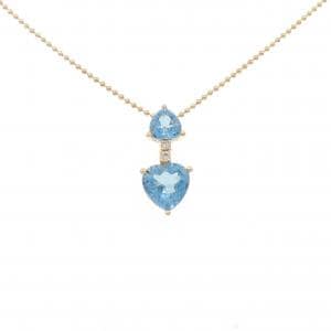 K18YG/750YG ブルートパーズ ネックレス