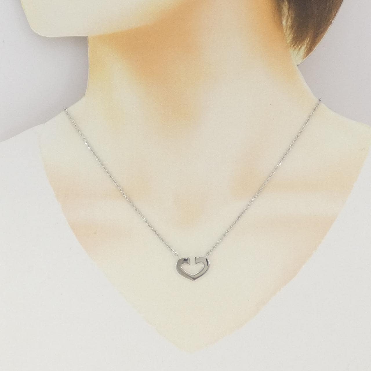 カルティエ Cハート ネックレス