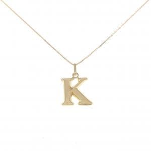 K18YG イニシャルK ネックレス