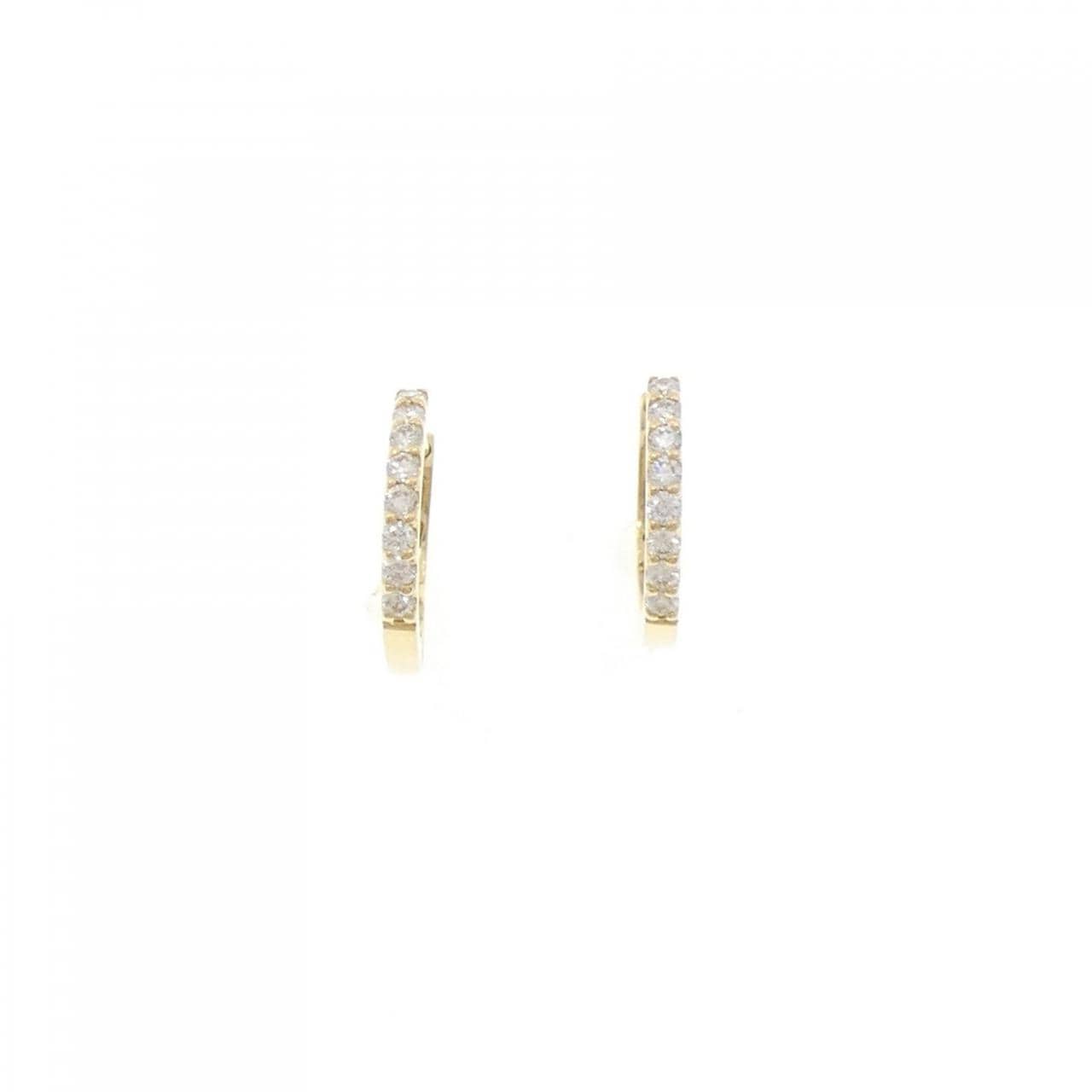 【新品】K18YG フープ ダイヤモンド ピアス 0.20CT