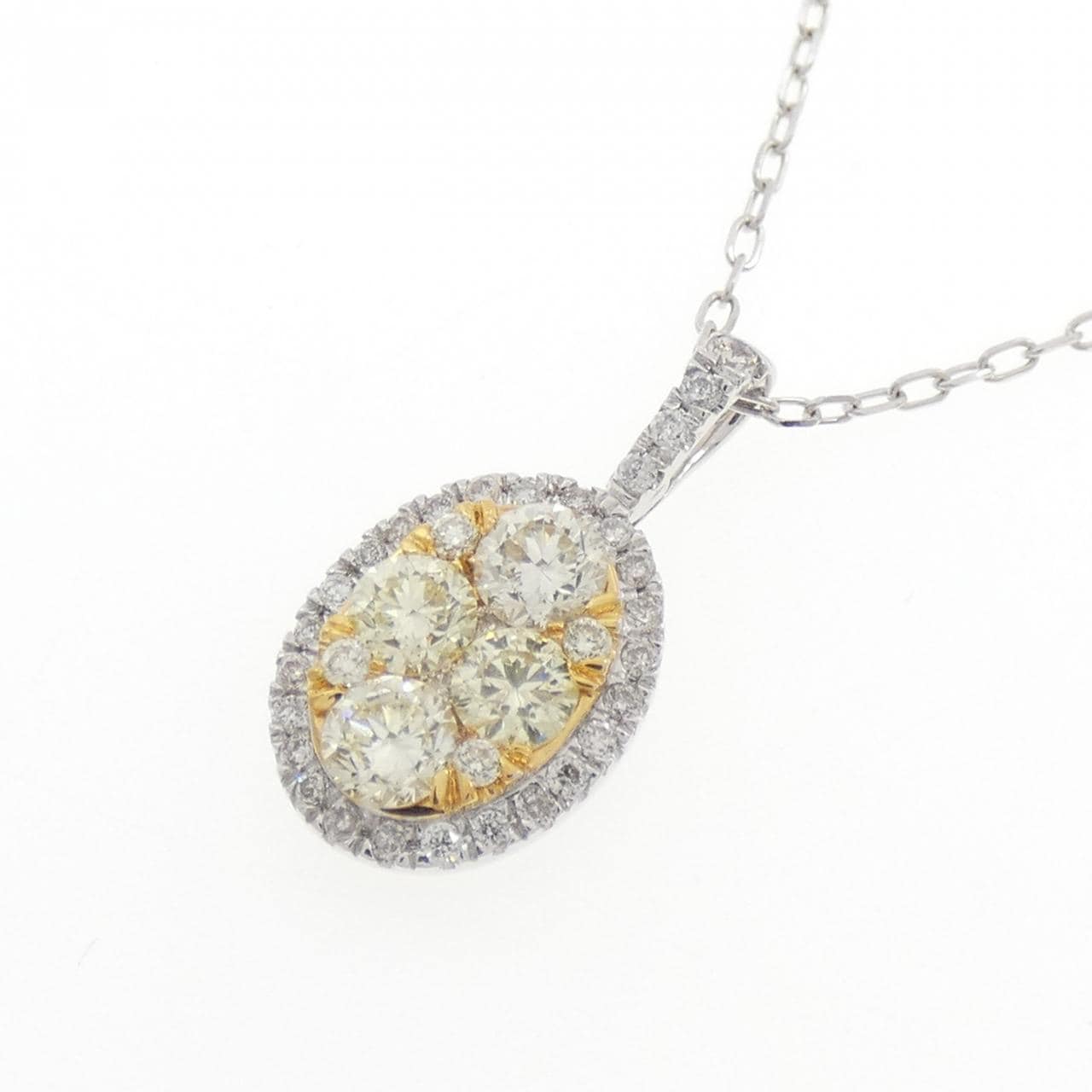 K18WG/K18YG ダイヤモンド ネックレス 0.65CT