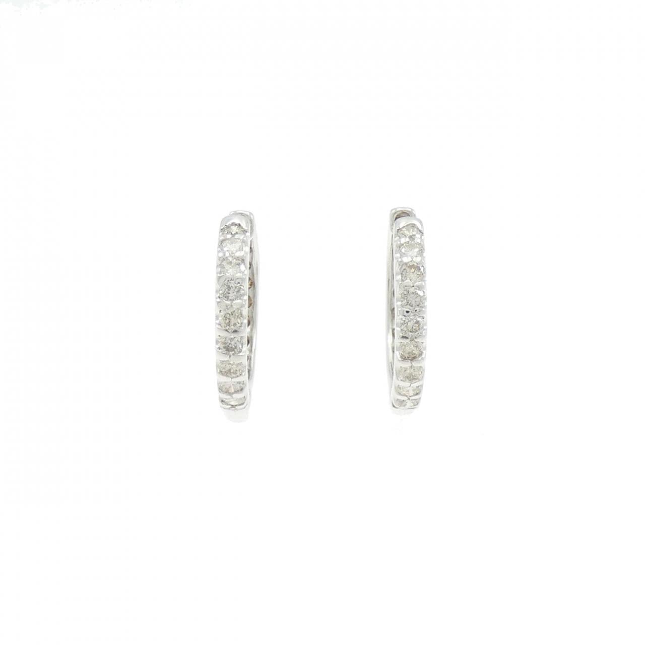 K18WG ダイヤモンド ピアス 1.0CT