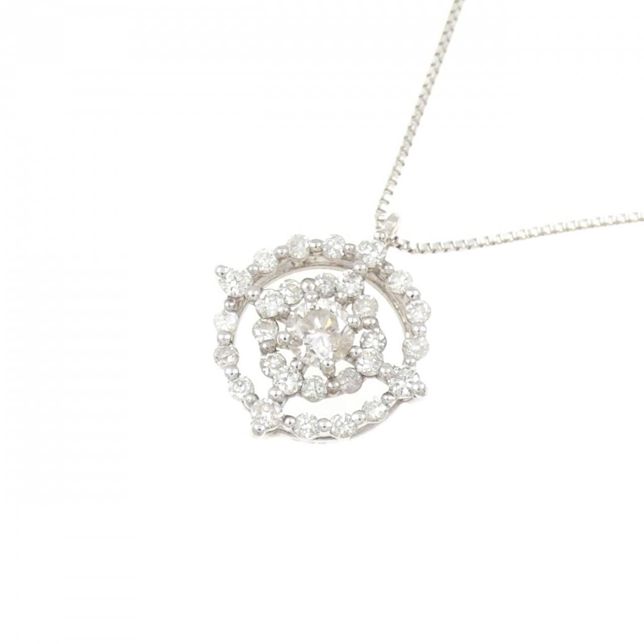 K18WG ダイヤモンド ネックレス 0.35CT