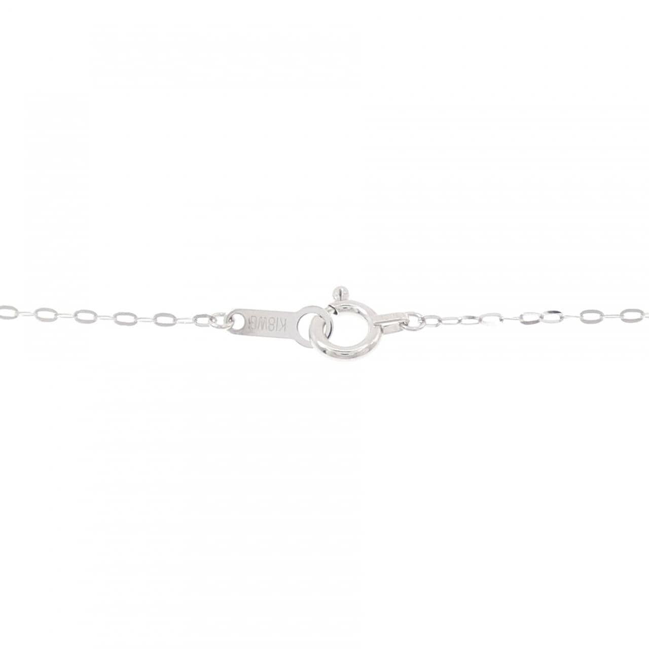 K18WG ホースシュー ダイヤモンド ネックレス 0.20CT