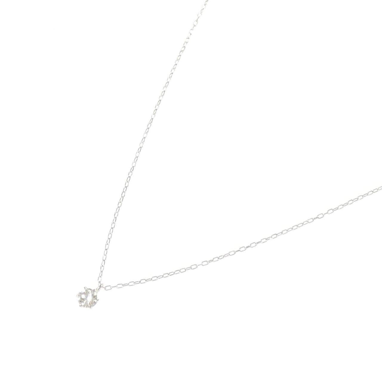 PT900/PT850 ソリティア ダイヤモンド ネックレス 0.13CT