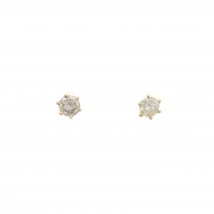 K18YG ソリティア ダイヤモンド ピアス