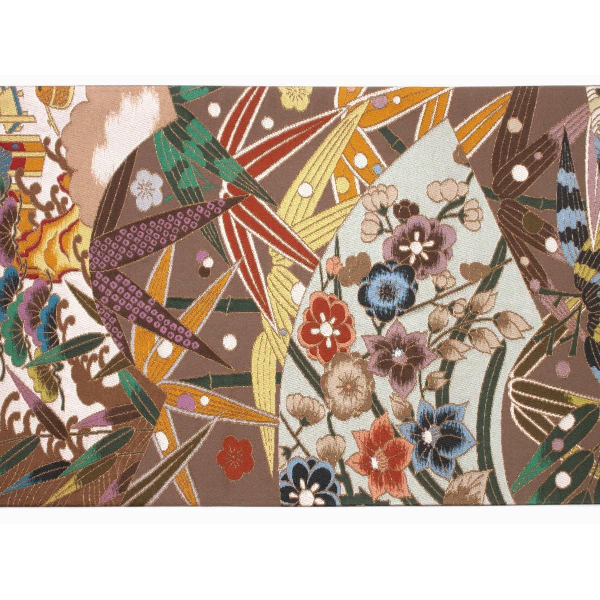 【未使用品】袋帯　白綾苑大庭