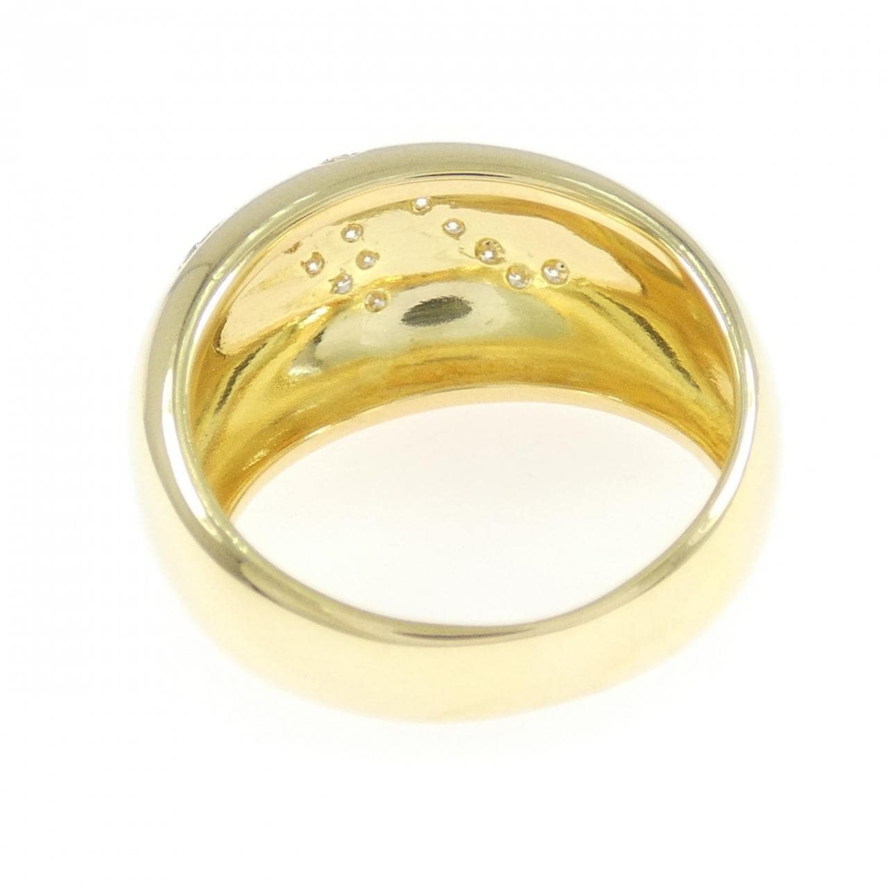 750YG イニシャルN ダイヤモンド リング