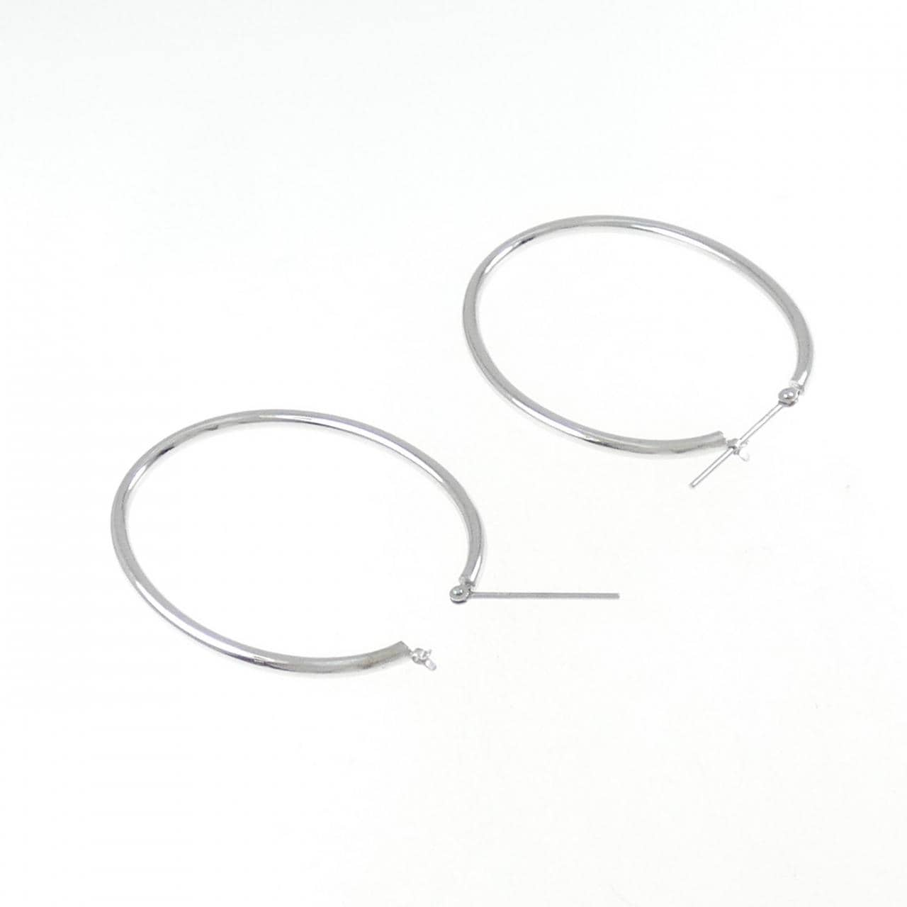 [BRAND NEW] K18WG hoop earrings