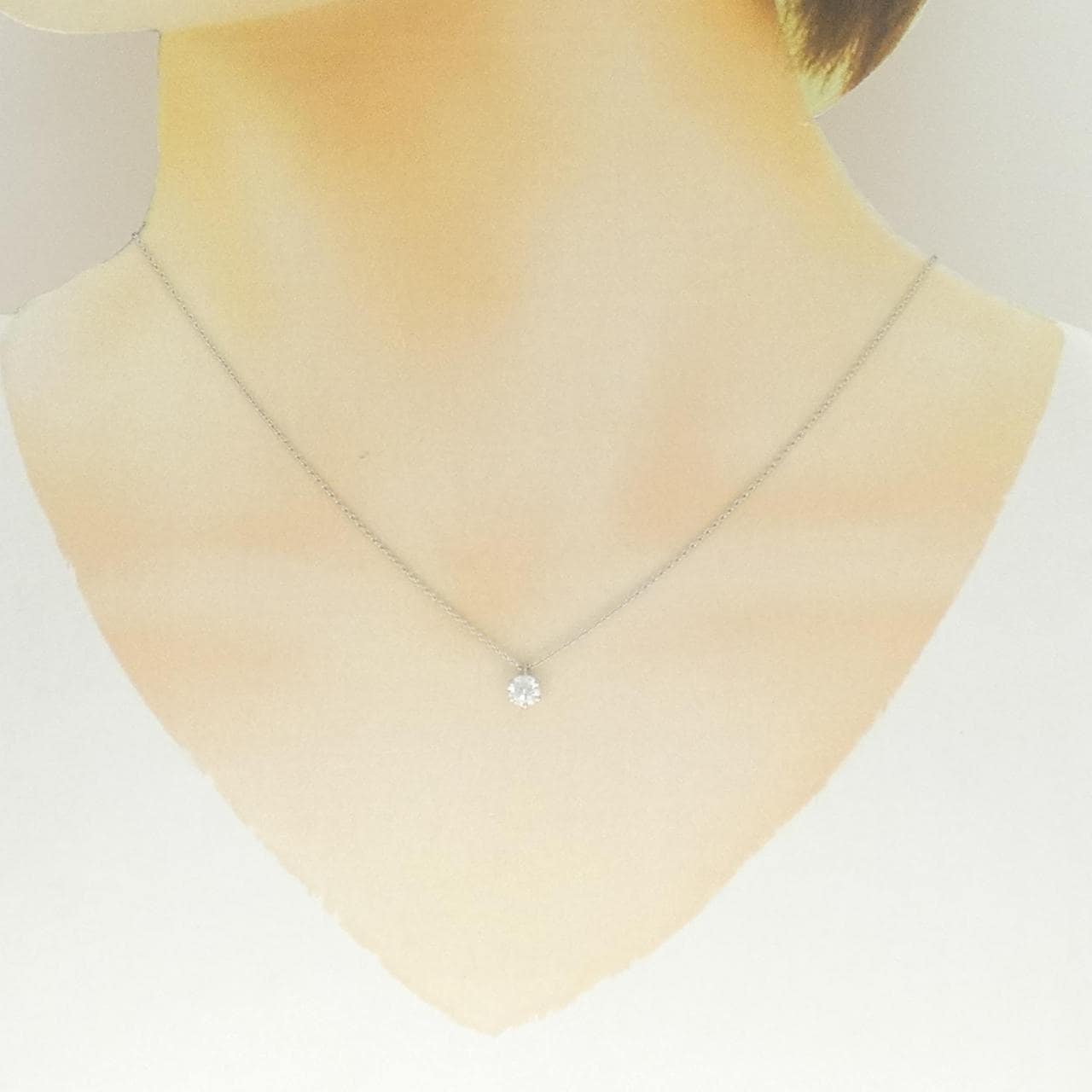 【リメイク】PT900/PT850 ダイヤモンド ネックレス 0.420CT D SI1 EXT