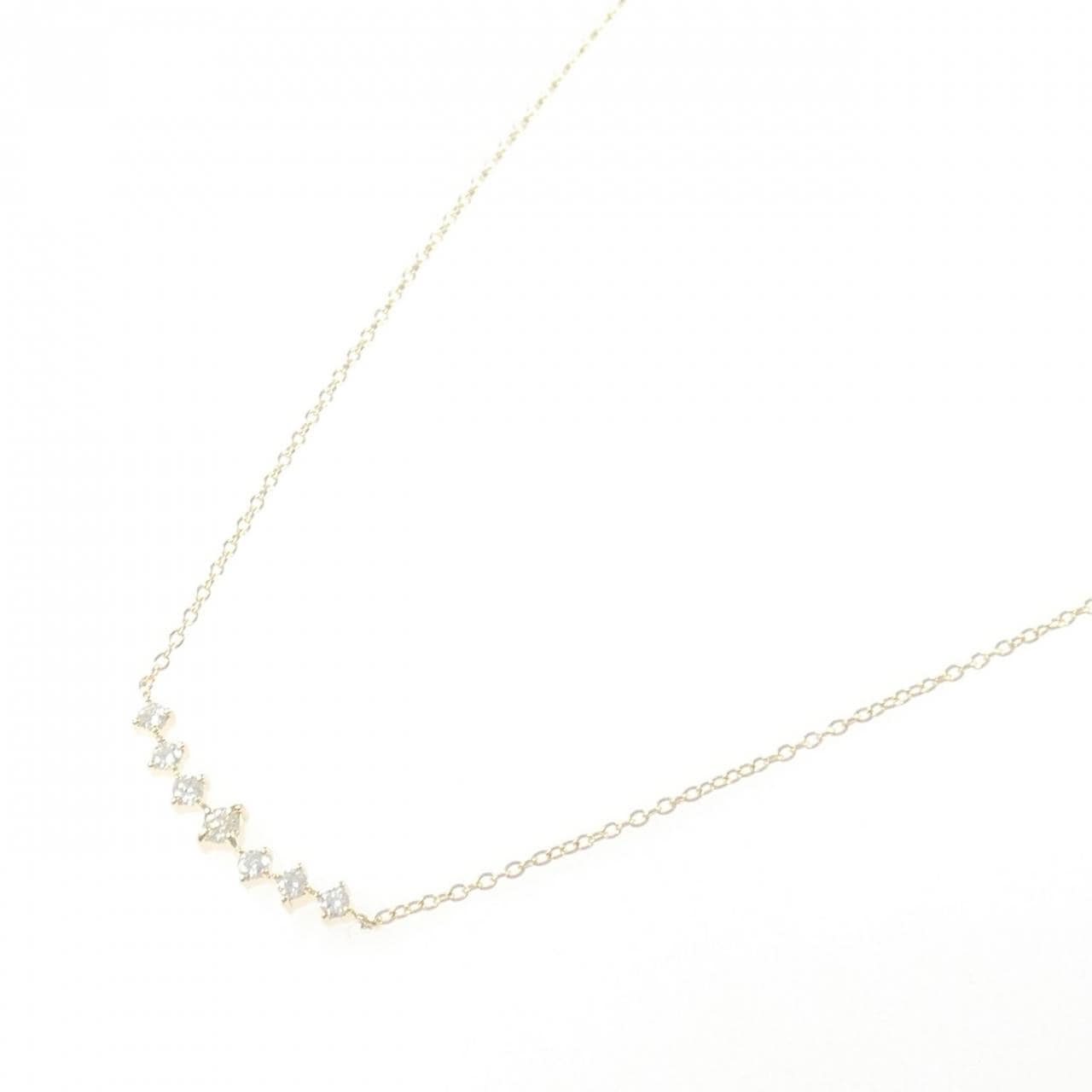 【リメイク】K10YG ダイヤモンド ネックレス 0.15CT