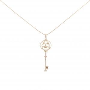 K18PG キー ダイヤモンド ネックレス 0.15CT